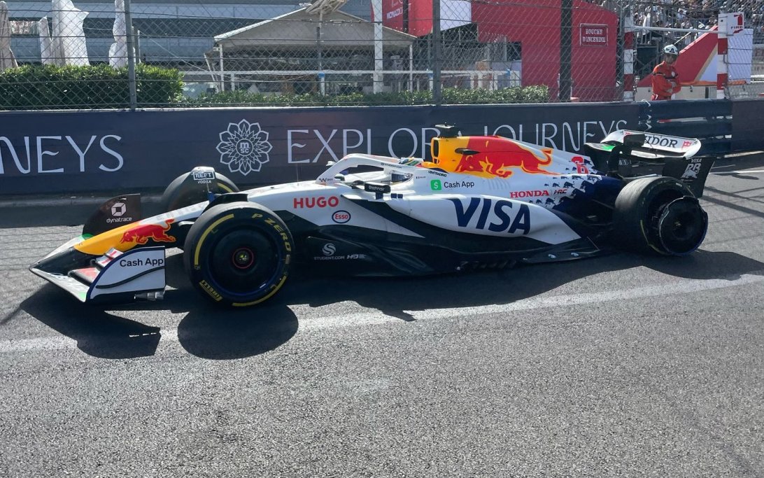 Hadjar Monaco crash