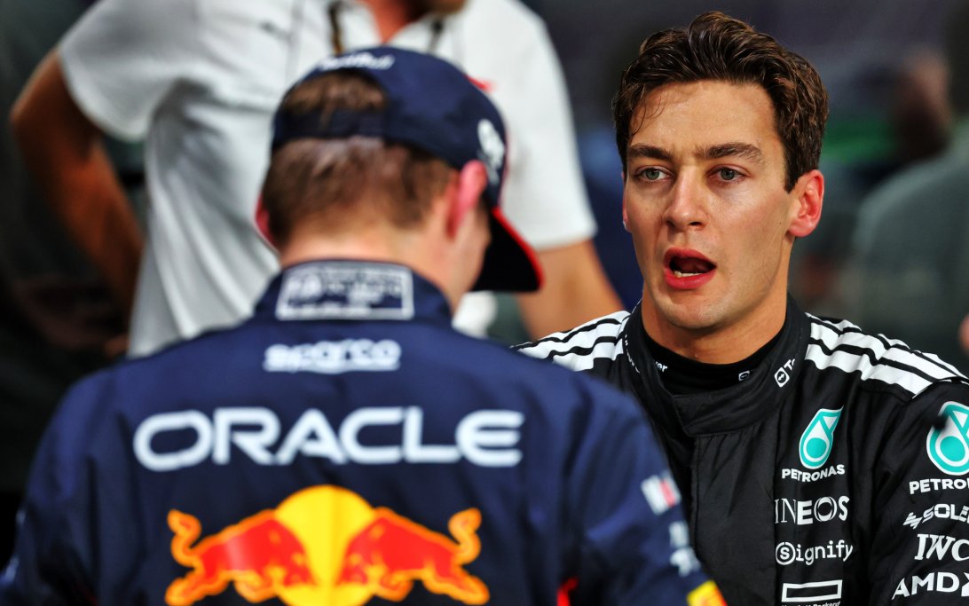Verstappen Russell Spain